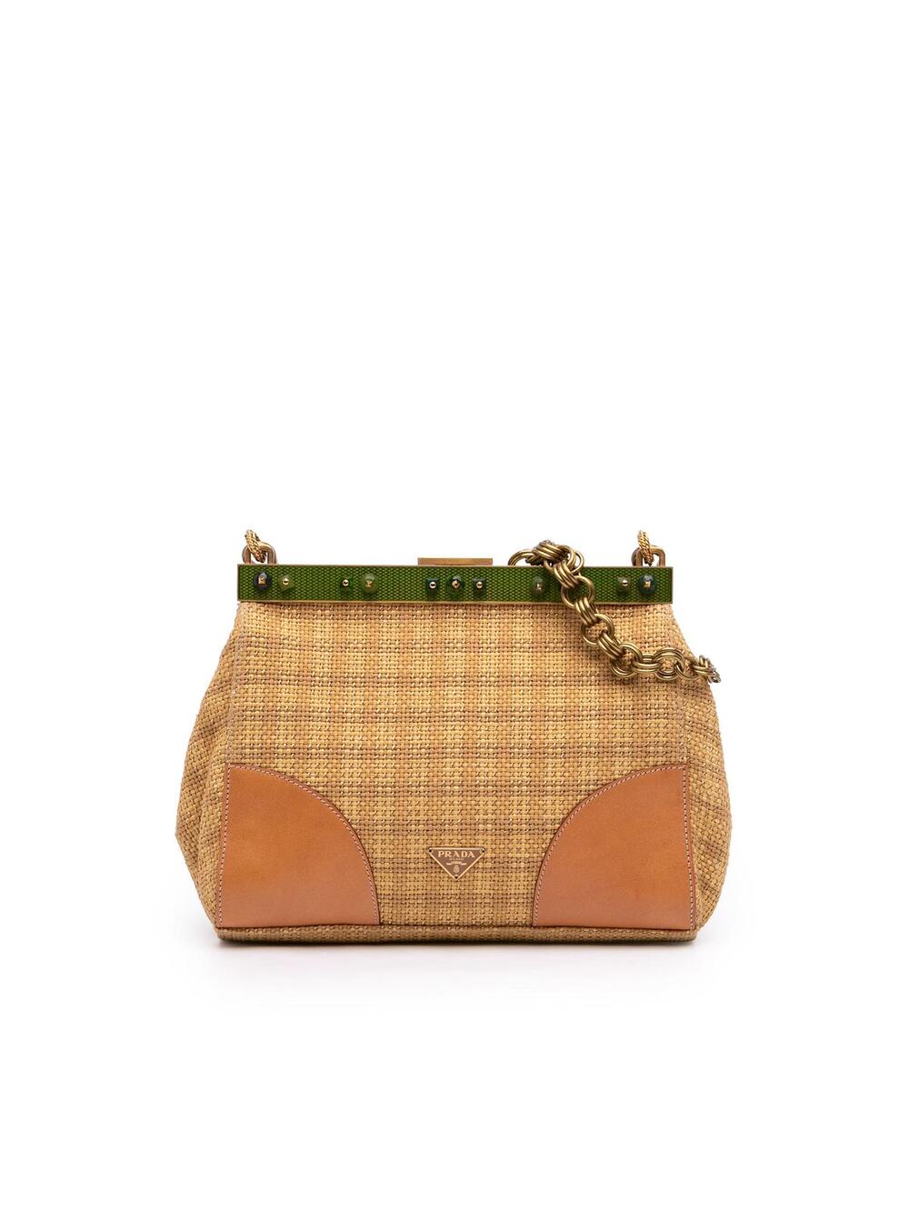Prada Paglia Frame Shoulder Bag Pre- #323056P35B